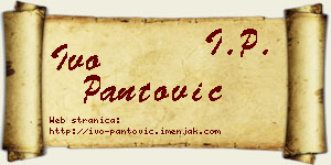 Ivo Pantović vizit kartica